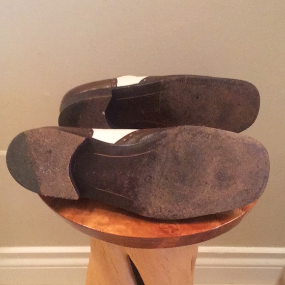 Vintage Leather Saddle Wingtips Shoes Costume Women 9.5 Men 7 - Picture 5 of 6